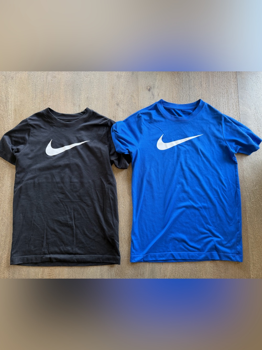 Nike Dri-FIT Short Sleeve Athletic Shirts Bundle | Youth Medium | Black & Blue